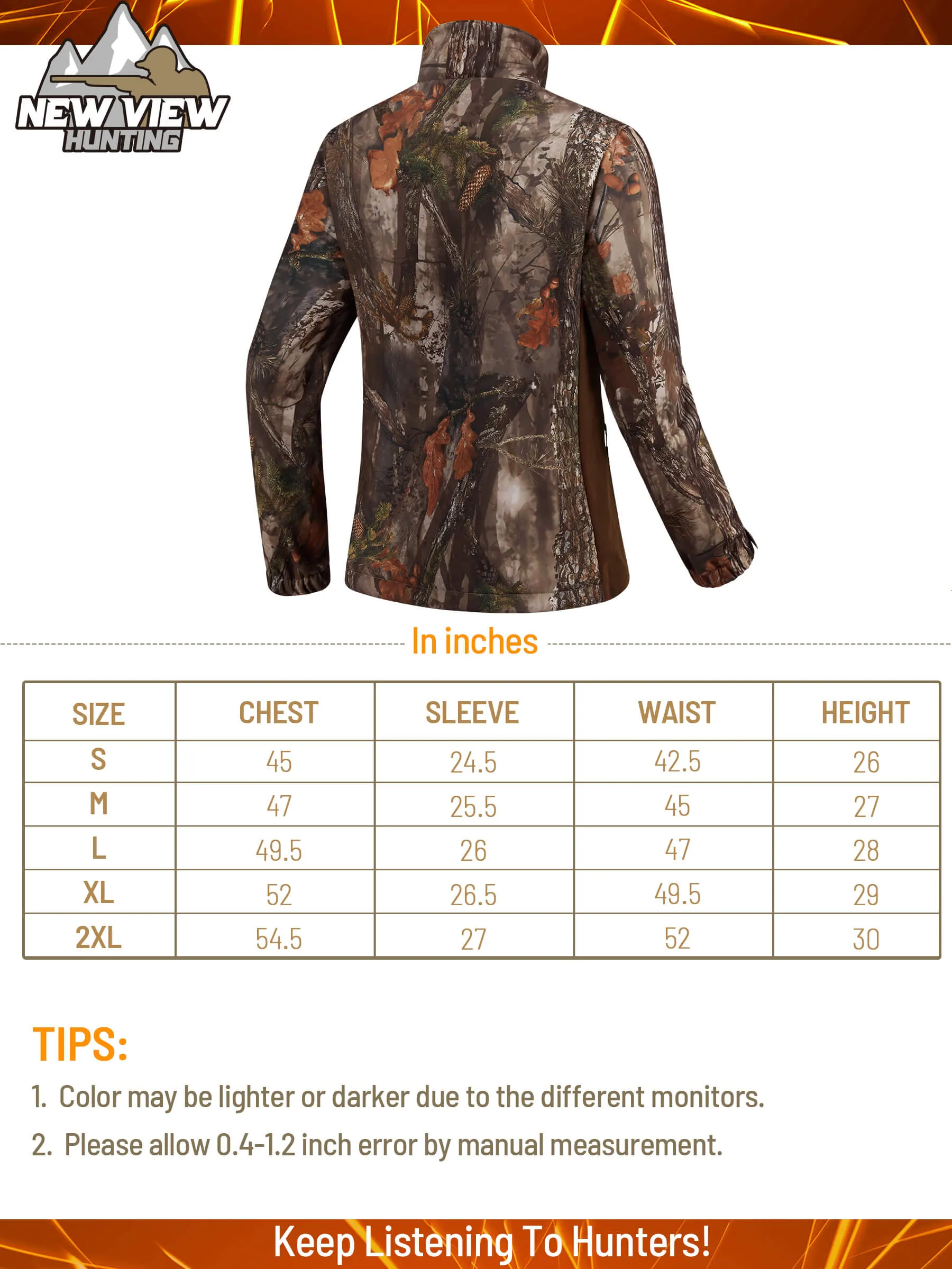 Women's Heated Jacket for Hunting, Powe Bank Included