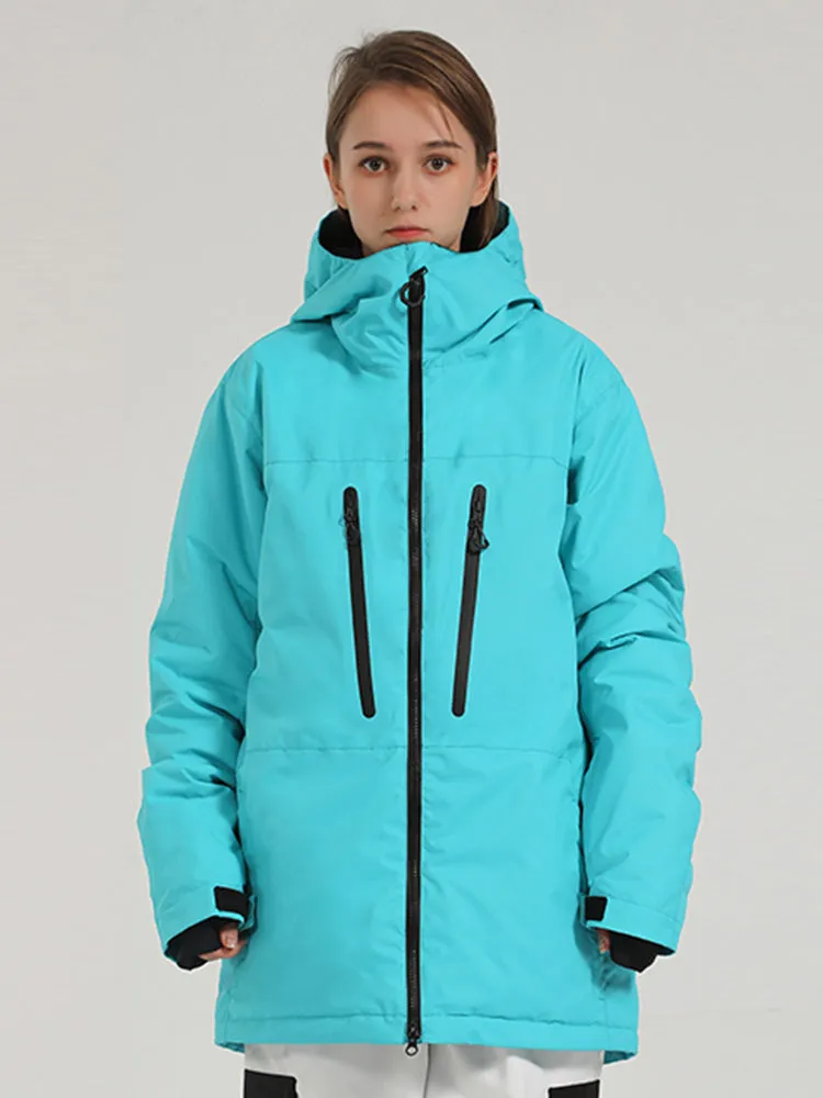 Women's Winter Single Board Double Board Windproof Waterproof Colorful Ski Jacket Couples Snowwear