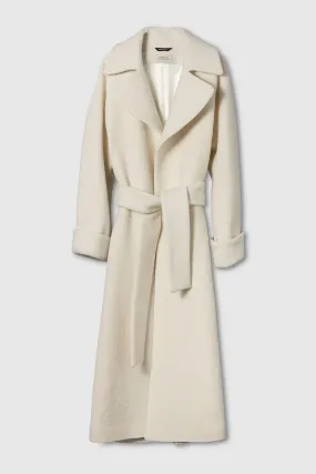 Wool Coat Long White