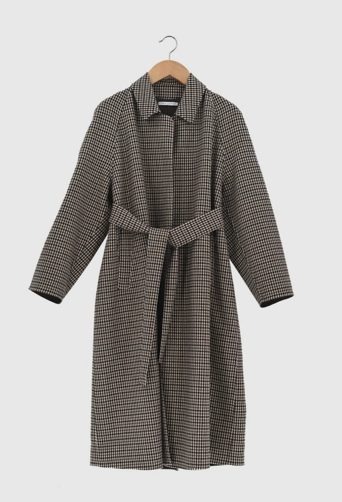 YOSEF - Double-Face Wool Coat in Lannister Check